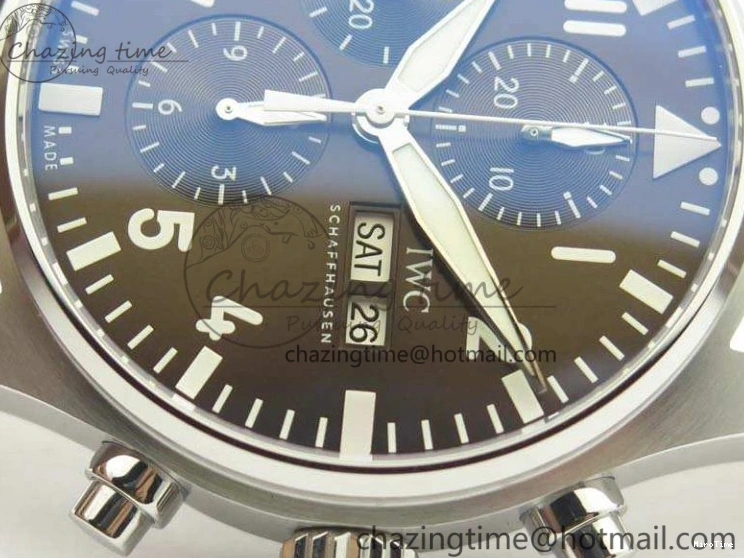 MIROTIME 0523 SunProtective Pilot Chrono IW377713 ZF 1:1 Best Edition Brown Dial On Brown Leather Strap A 7214